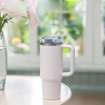 10 Pcs Replacement Straw for Stanley 40 oz 30 oz Cup Tumbler, Reusable Clear Straws with Cleaning Brush, Plastic Straws, Stanley Cup Accessories