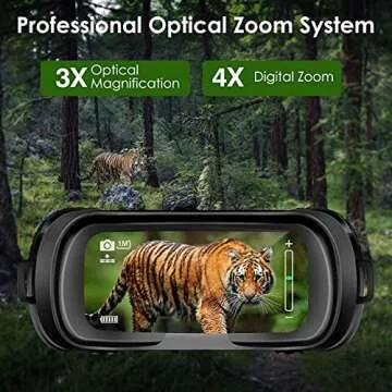 4K Handsfree Night Vision Goggles with Screen and Strap