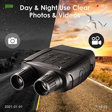 4K Handsfree Night Vision Goggles with Screen and Strap