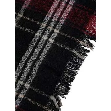 VIMPUNEC Buffalo Plaid Poncho for Women - Stylish & Warm