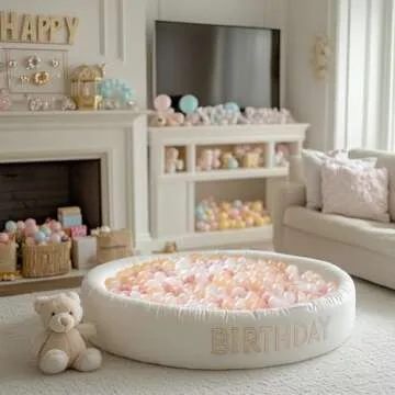 Ball Pit Balls Play Balls for Babies, Small Balls Stars for Kids Playpen Plastic Balls for Babies Ball Pool Puppy Playballs, Pink Gold White