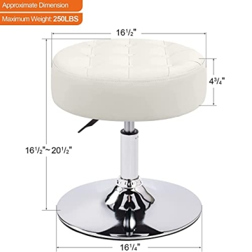 Furniliving Adjustable Swivel Makeup Stool - Stylish Comfort