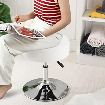 Furniliving Adjustable Swivel Makeup Stool - Stylish Comfort