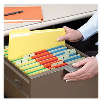 Smead Colored File Folder, 1/3-Cut Tab, Legal Size, Assorted Colors, 100 per Box (16943)