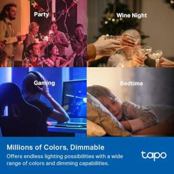 Tapo Smart Light Bulbs 1100 Lumens Matter-Certified RGBW