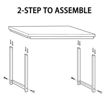 NSdirect Modern Computer Desk - 63" Stylish Office Workstation