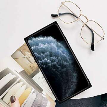 PERRKLD Compatible with iPhone 13 Pro Max Case Square Black Leopard Animal Print Design for Women Grils Men Soft TPU Edge Protection Shock Absorption Slim Hard PC Case for iPhone 13 Pro Max 6.7 Inch