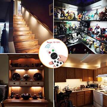 Wireless LED Under Cabinet Lights with Remote Control