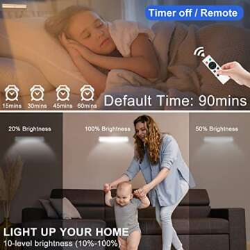 Wireless LED Under Cabinet Lights with Remote Control