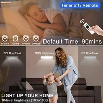 Wireless LED Under Cabinet Lights with Remote Control