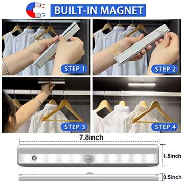 Wireless LED Under Cabinet Lights with Remote Control