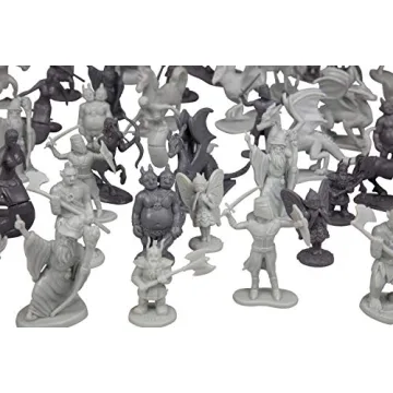 Monster Fantasy Creature Mini Action Figure Playset - 98pcs Toy Miniatures w 14 Unique Designs - Dragons, Wizards, Orcs, & More- XL 1/32 Scale Compatible with Dungeons and Dragons and Other RPG Games