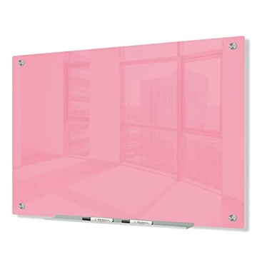 Sleek J&J Worldwide Magnetic Glass Whiteboard for Home & Office