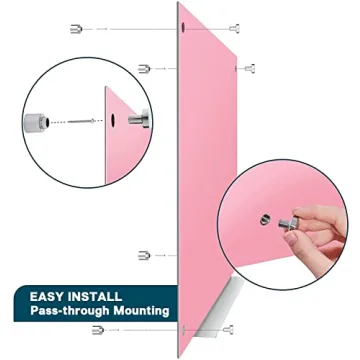 Sleek J&J Worldwide Magnetic Glass Whiteboard for Home & Office