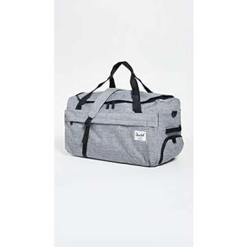 Herschel Outfitter Travel Duffel Bag, Raven Crosshatch, 50.0L