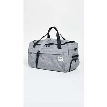 Herschel Outfitter Travel Duffel Bag, Raven Crosshatch, 50.0L