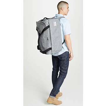 Herschel Outfitter Travel Duffel Bag, Raven Crosshatch, 50.0L