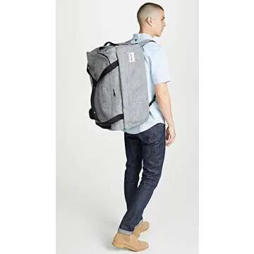 Herschel Outfitter Travel Duffel Bag, Raven Crosshatch, 50.0L