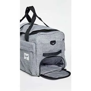 Herschel Outfitter Travel Duffel Bag, Raven Crosshatch, 50.0L