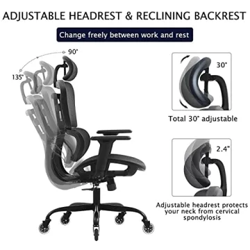 KERDOM Ergonomic Desk Chair for Ultimate Comfort and Support