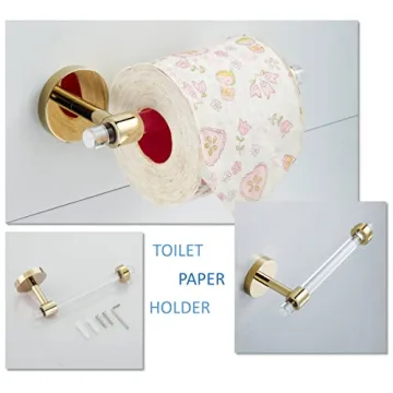 Acrylic Gold Bathroom Hardware Set for Luxurious Decor