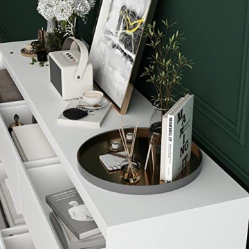 Modern White 9-Drawer Dresser Large Storage Space