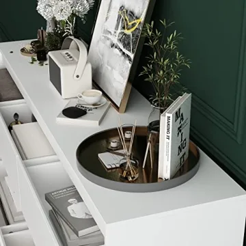 Modern White 9-Drawer Dresser Large Storage Space