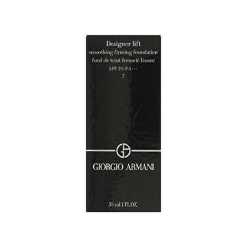GIORGIO ARMANI Designer Lift Smoothing Firming Foundation Spf20, 7, 1 Ounce