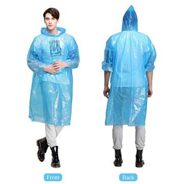 INNOCHEER Rain Ponchos Family Pack – 12 Disposable Raincoats