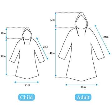 INNOCHEER Rain Ponchos Family Pack – 12 Disposable Raincoats