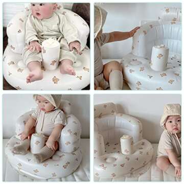 AirSwim Inflatable Baby Seat, Inflatable Baby Chair for Babies 3 Months and Up Summer Baby Inflatabl...
