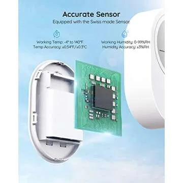 Govee WiFi Thermometer Hygrometer H5051, Bluetooth Indoor Temperature Humidity Monitor with App Notification Alert, Smart Humidity Sensor for Greenhouse Wine Cellar, 2 Years Free Data Storage Export