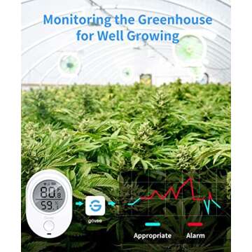 Govee WiFi Thermometer Hygrometer H5051, Bluetooth Indoor Temperature Humidity Monitor with App Notification Alert, Smart Humidity Sensor for Greenhouse Wine Cellar, 2 Years Free Data Storage Export