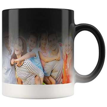Custom Photo Color Changing Coffee Mug Cup, Custom image Mug Changes to Blank when Cold and Image sh...