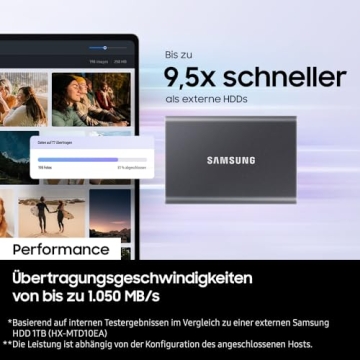 Samsung T7 Portable SSD 1TB - Fast & Secure External Storage