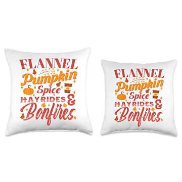 Jesus Christ and Pumpkin Spice Fall Coffee Apparel Pumpkin Spice Latte Flannel Cute Retro Fall Coffee Season Throw Pillow, 18x18, Multicolor