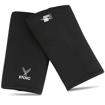 Stoic Knee Sleeves for Men Women - 7mm Neoprene Knee Support for Weightlifting, Powerlifting, Strength Training, Squat, Bodybuilding - IPF Approved Knee Compression Sleeves, 2-Pack (XXL)