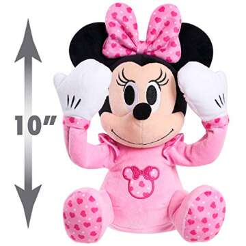Disney Baby Peek-A-Boo Interactive Plush Stuffed Animal with Sounds, Minnie Mouse, Pink, Kids Toys for Ages 09 Month by Just Play