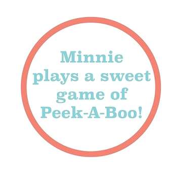 Disney Baby Peek-A-Boo Interactive Plush Stuffed Animal with Sounds, Minnie Mouse, Pink, Kids Toys for Ages 09 Month by Just Play