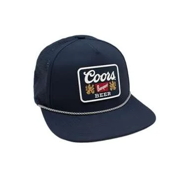 Adjustable Coors Beer Snapback Baseball Hat - Navy