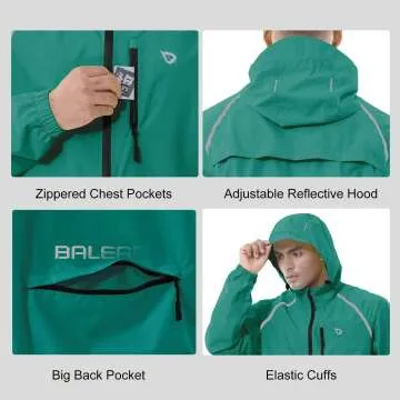 BALEAF Men's Lightweight Waterproof Cycling Jacket