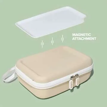 Smell Proof Bag and Organizer - Includes Tray and Accessories - Odor Proof Travel Storage Case and Medicine Lock Box - Great Gift - Cubbi Go (Beige)