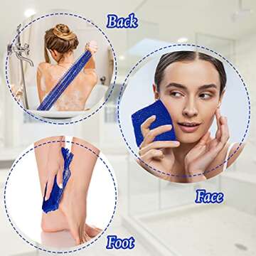 Exfoliating African Net Bath Sponge - 4 Pack for Ultimate Clean
