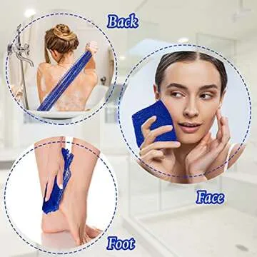 Exfoliating African Net Bath Sponge - 4 Pack for Ultimate Clean