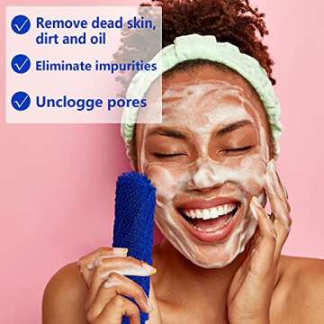 Exfoliating African Net Bath Sponge - 4 Pack for Ultimate Clean