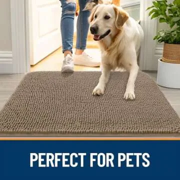 OLANLY Non-Slip Dog Door Mat - Soft & Absorbent