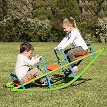 Pure Fun Rocker Kids Seesaw, Indoor or Outdoor, Ages 3 to 7, Multi Color