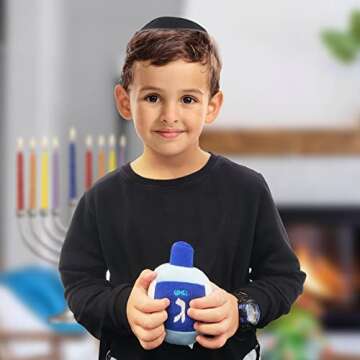 Rite Lite Plush Musical Dreidel - Squeeze to Play Hanukkah Melody! Hanukkah Gifts Toddler Kid Prizes...