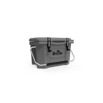 Grizzly 20 Cooler | 20 qt Ice Chest Durable Rotomolded Insulated | Made in USA | Warranty for Life |...