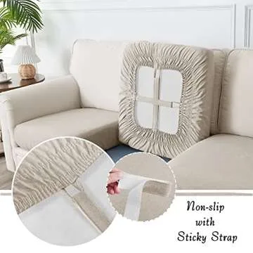 StangH Linen Couch Cushion Covers for Stylish Protection